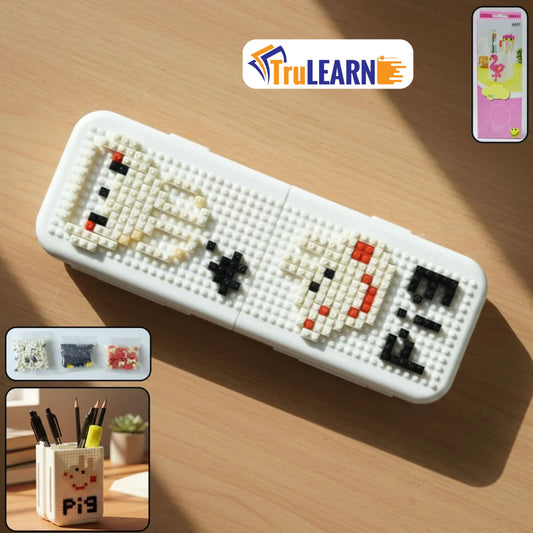 TruLearn Decorative Pixel Art Style Desk Pen Holder (1 Pc)