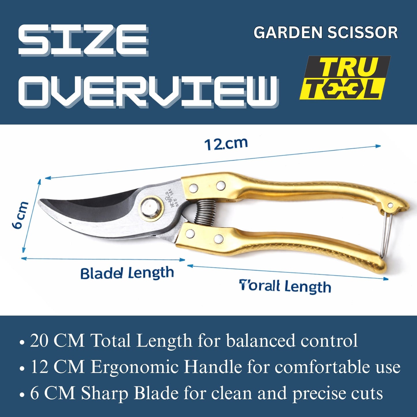 TruTool Garden Shears Pruners Scissor