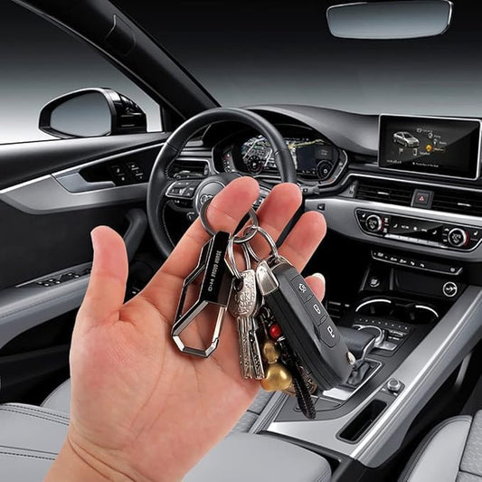 SS key chain Key double ring hook keychain holder