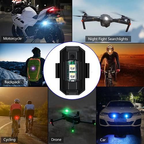 USB Rechargeable Mini LED Strobe Lights Multi-Colors