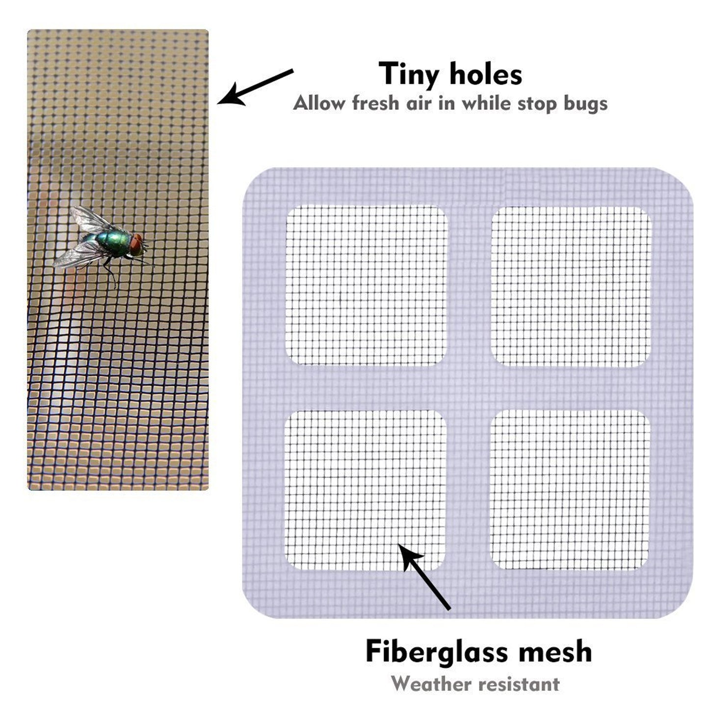 Window Screen Mesh Hole Repair Patch (10×10 CM / 10 Pcs Set)
