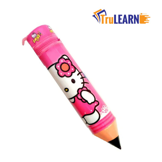 TruLearn Pencil Shaped Stationery Case Pouch - Multi Design 1 pcs include