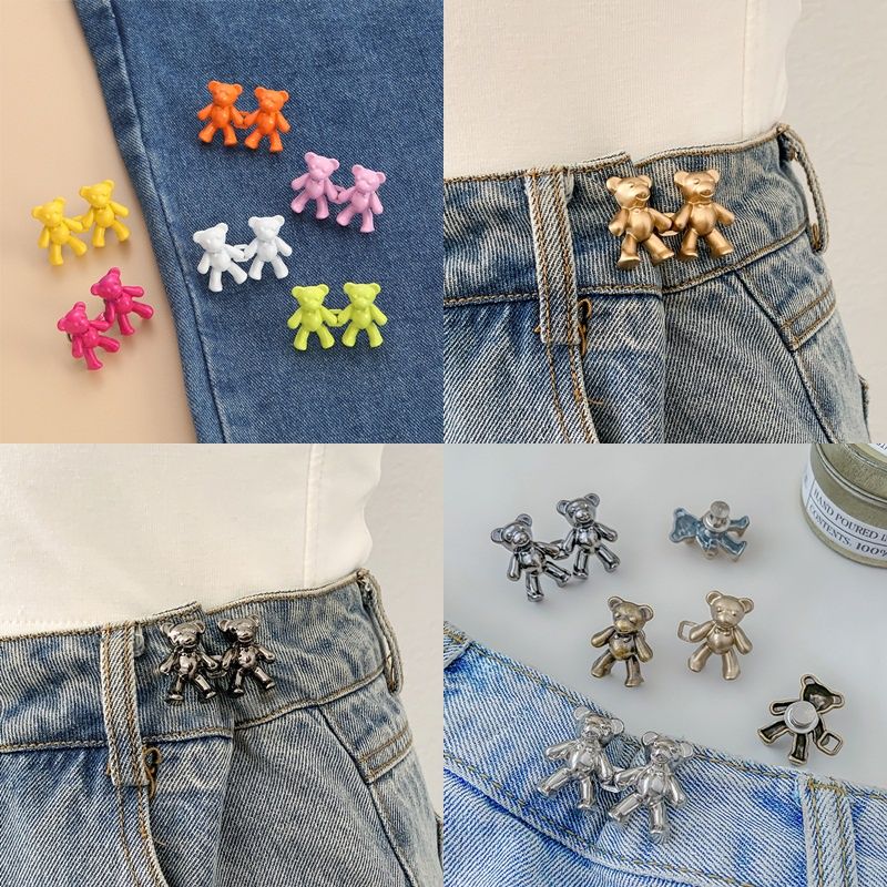 Cute Bear Jean Waist Tightener Clips – 2 Sets 🐻