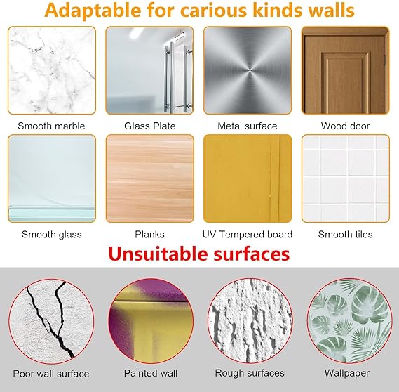 Adhesive Screw Hooks for Wall Without Drilling