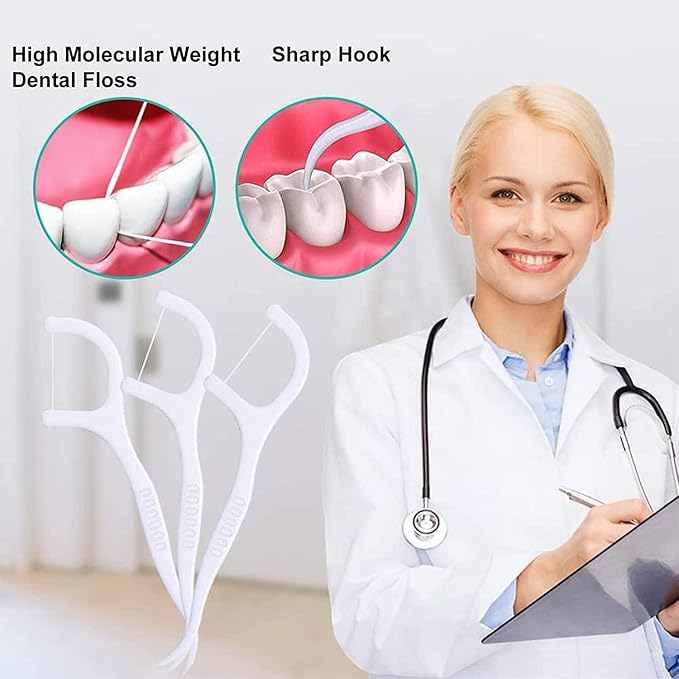 Dental Floss Picks Toothpick Tooth Thin Thread Flossers Sticks