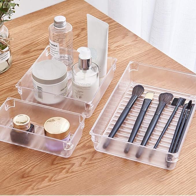 Transparent Plastic Drawer organizer 7 Piece