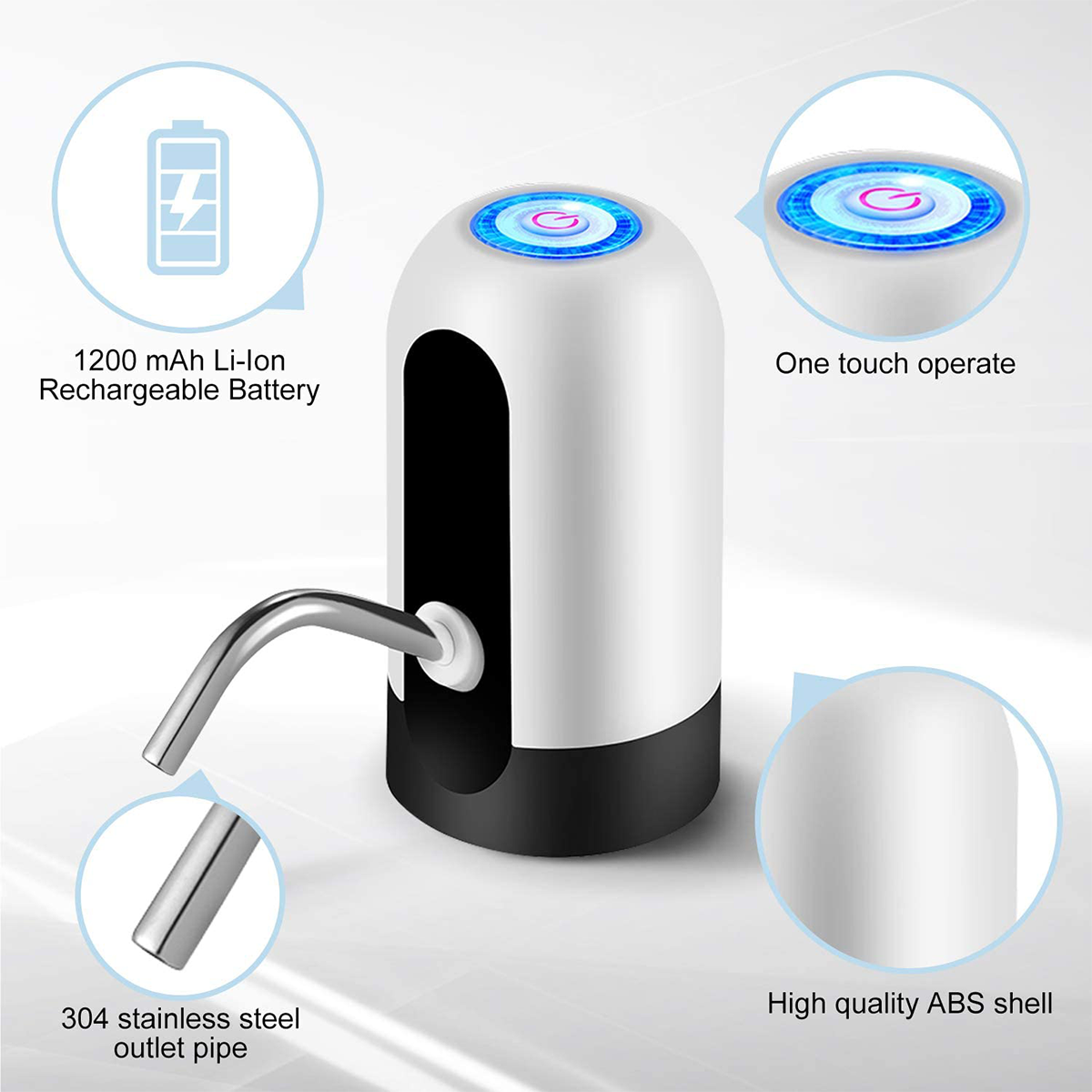 USB Rechargeable Electric Water Dispenser Pump