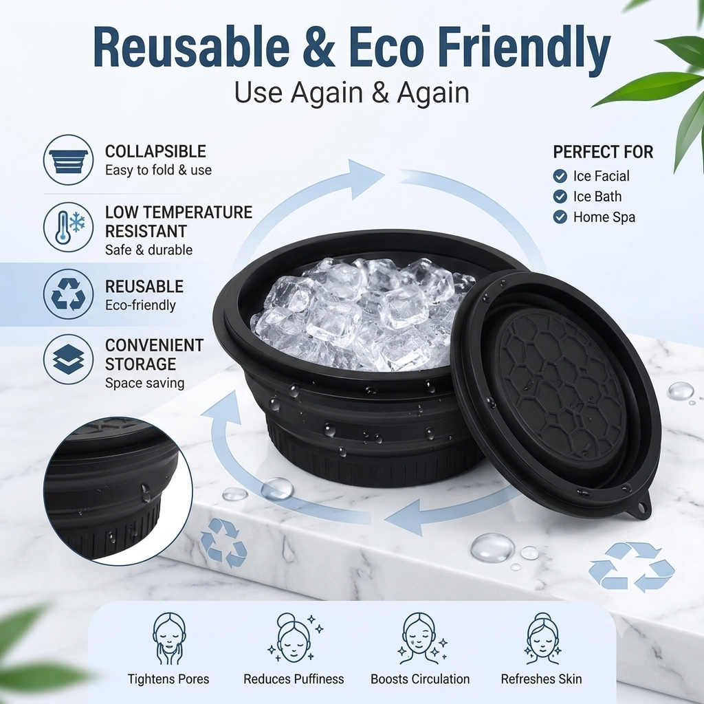 Silicone Foldable Ice Face Bowl