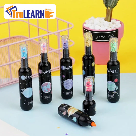 TruLearn Space Theme Bottle Shape Highlighter - Set Of 6