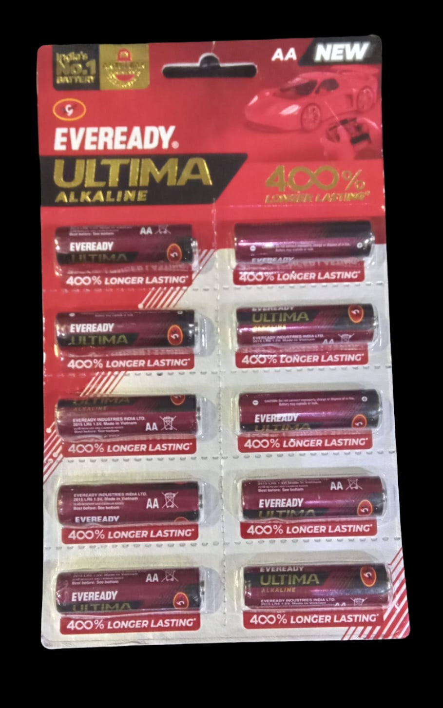 Eveready Ultima AA Battery 400% Long Lasting