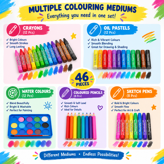 46 Pcs Creative Art Colour Set 🎨