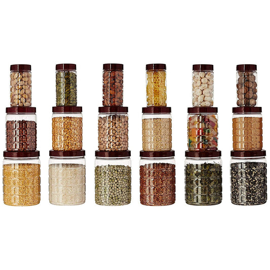 Plastic Jar Container Set of 18 - TruVeli