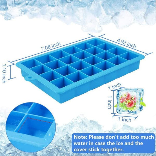 Silicone Ice Cube Trays 24 Cavity Per Ice Tray