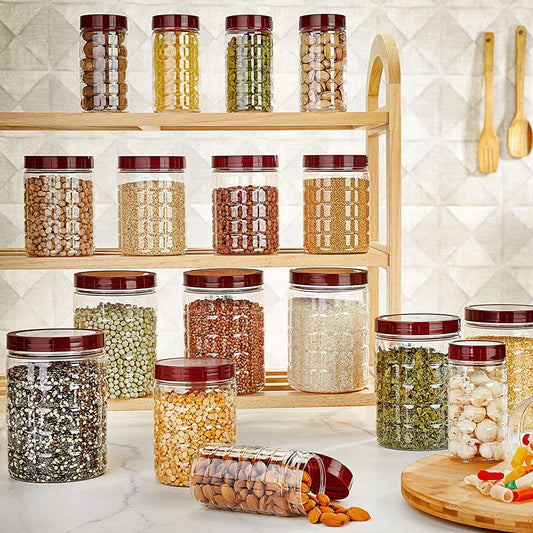 Plastic Jar Container Set of 12