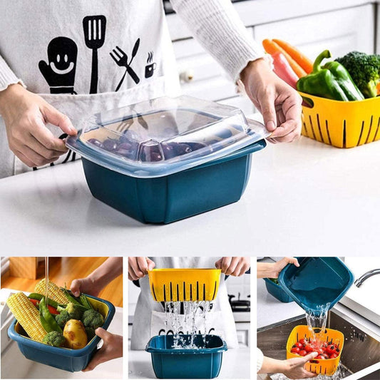 2 in 1 Multi-Function Kitchen Colander - TruVeli