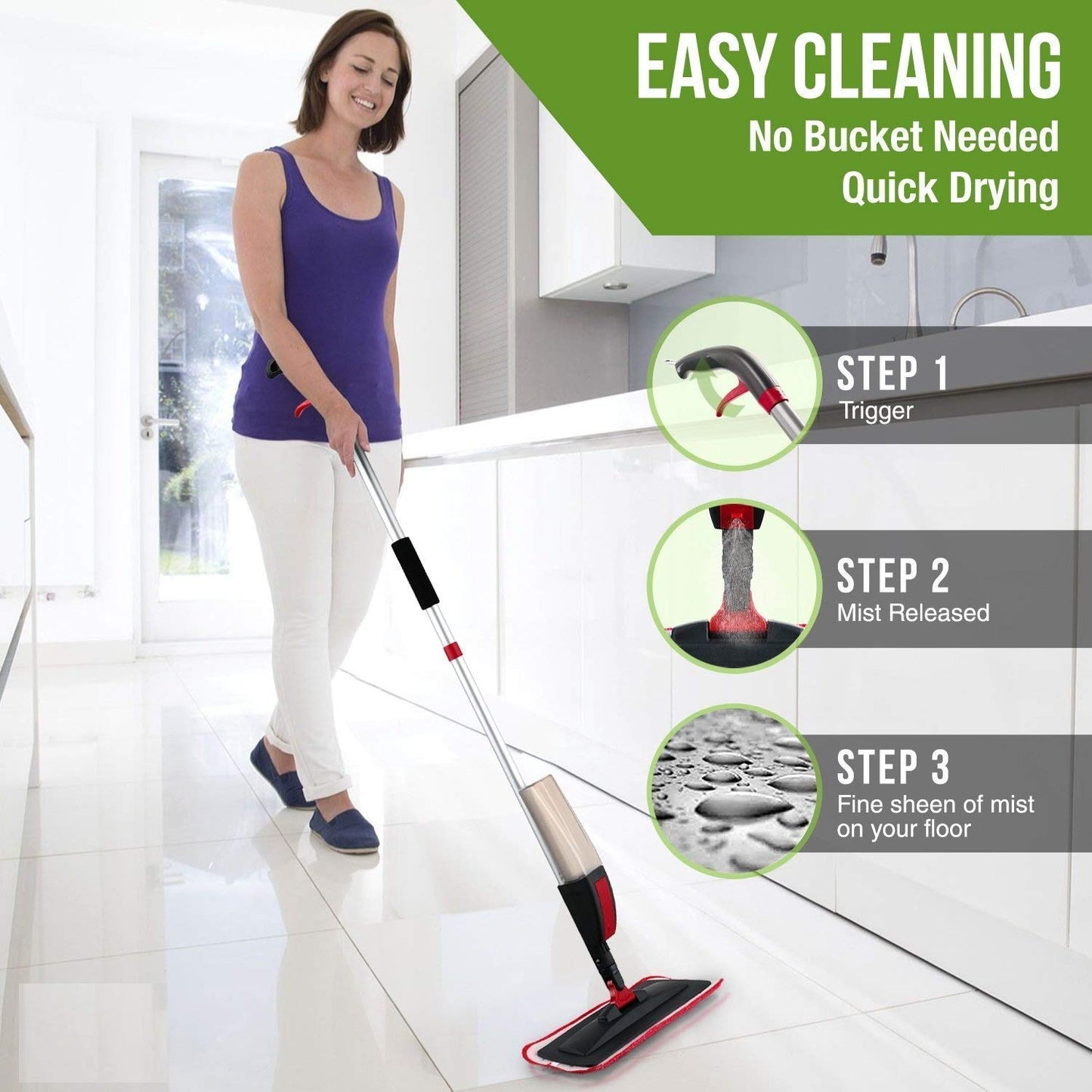 Microfiber Spray Mop for Floor Cleaning