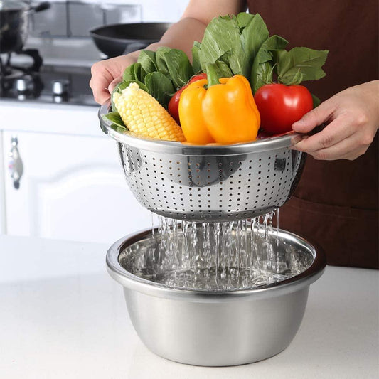 3 in 1 Kitchen Multipurpose Julienne Grater - Salad Maker Bowl - TruVeli