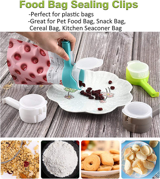 Food Storage Sealing Clips with Pour Spouts (4 Pcs.)