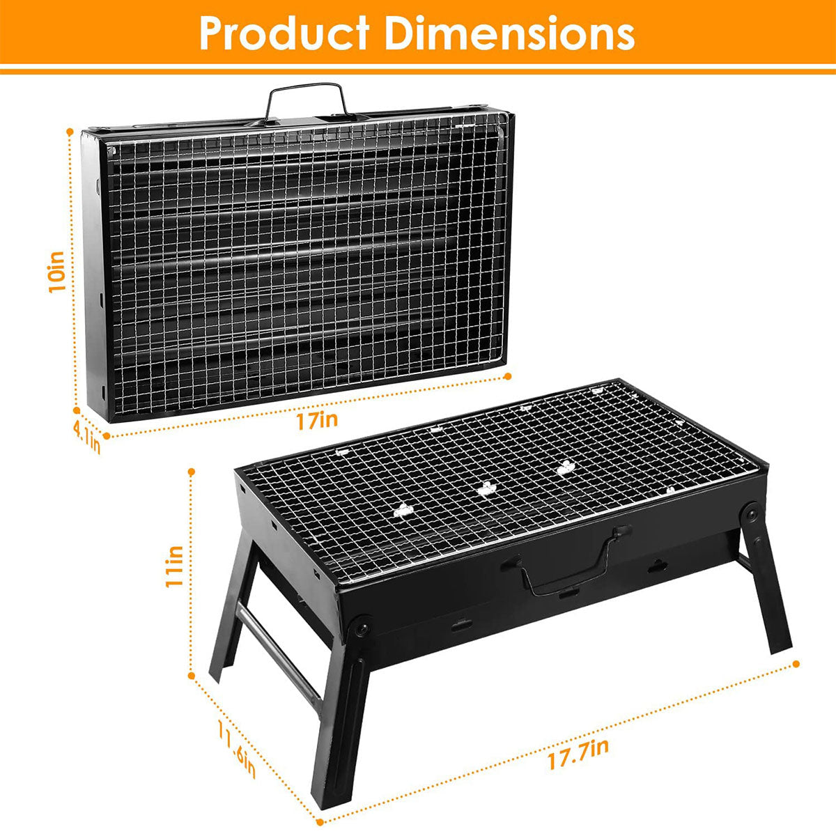 BBQ Small Foldable Barbecue Charcoal Grill