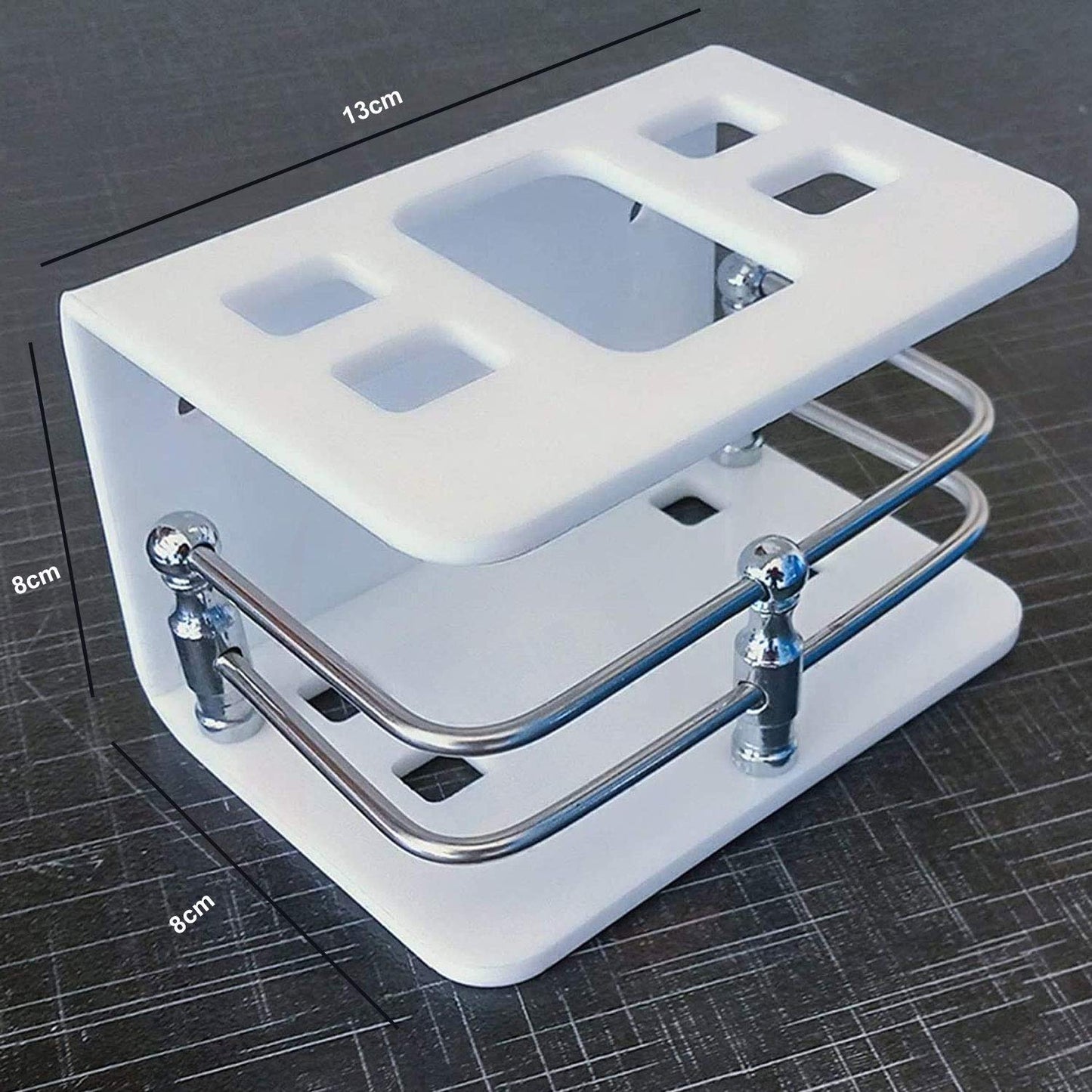 Acrylic Wall Mounted Toothpaste and Toothbrush Holder for Bathroom