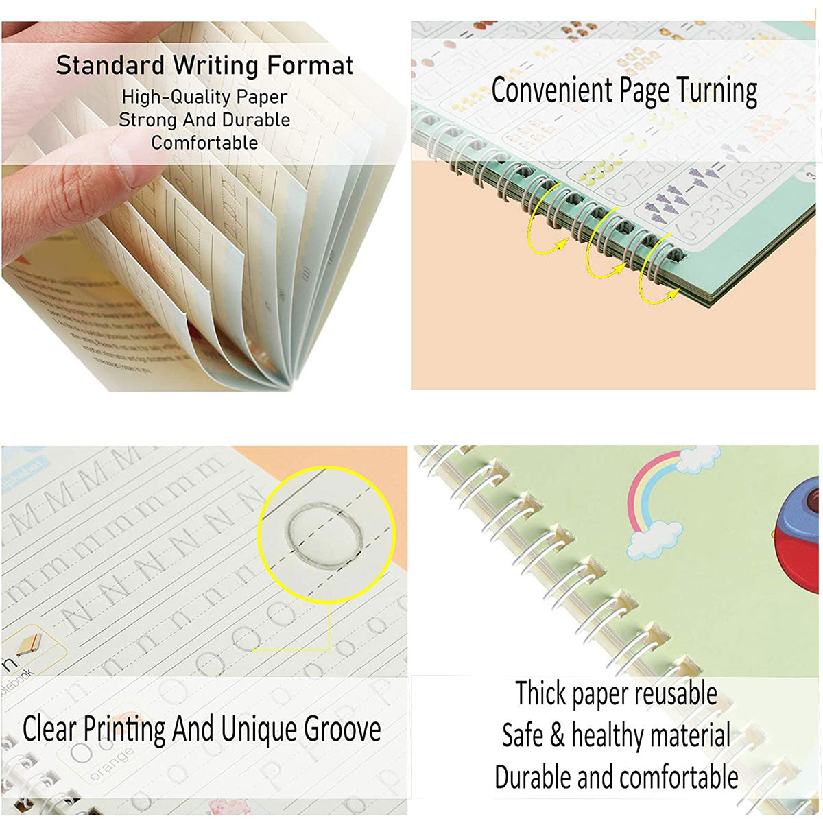 Magic Practice Copybook For Kids Set of 4