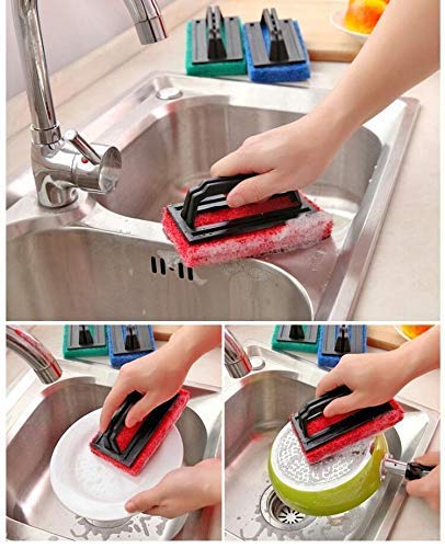 Scrubber Brush with Handle Pack of 2
