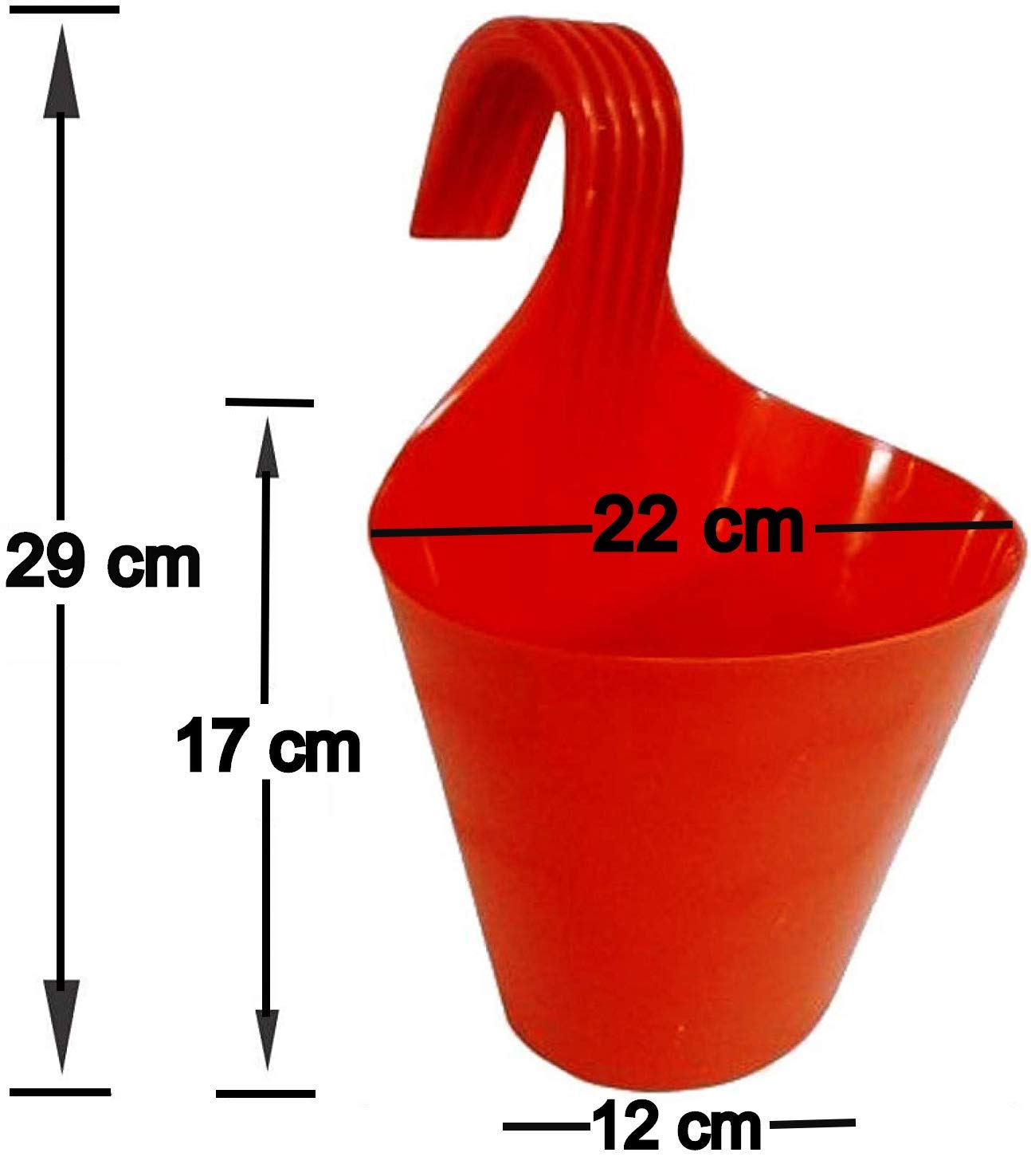 Hanging Flower Pots For Balcony Pack of 5