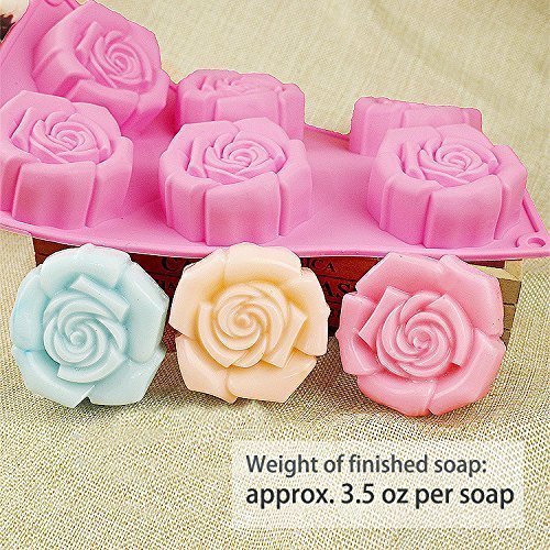 6-Cavity Silicone Flower Shape Cake Molds