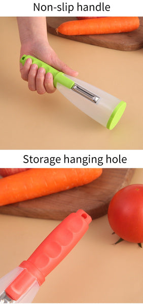 Peeler with storage box