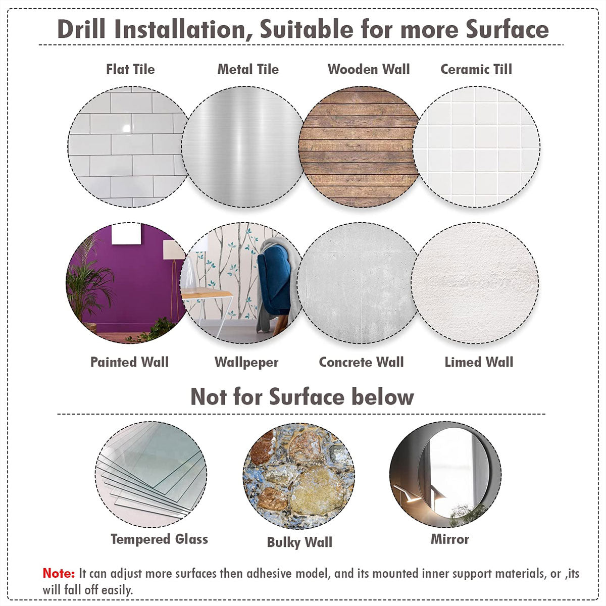 Acrylic Bathroom Shelf 8 Inches