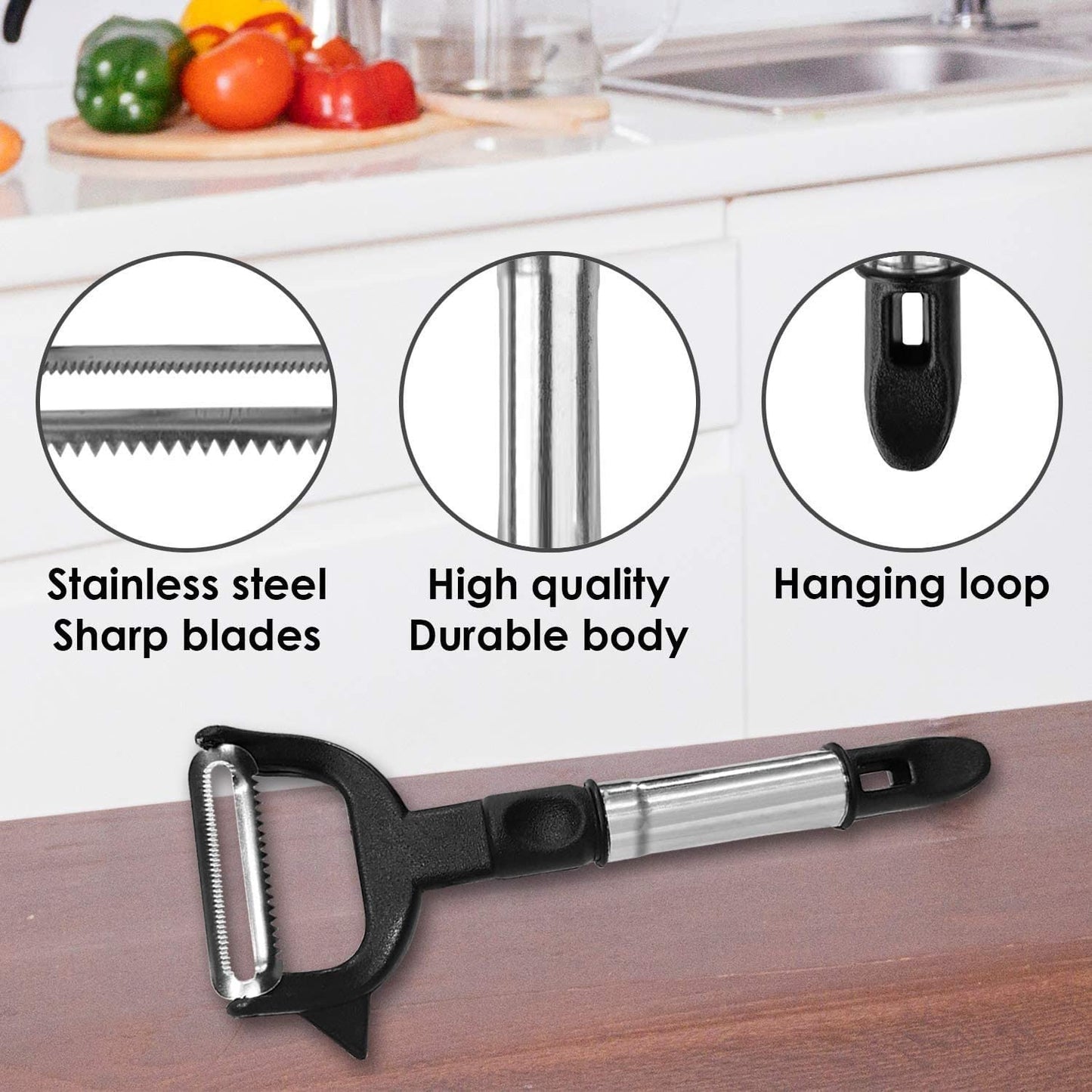 Kitchen 2 in 1 Vegetable Straight Peeler