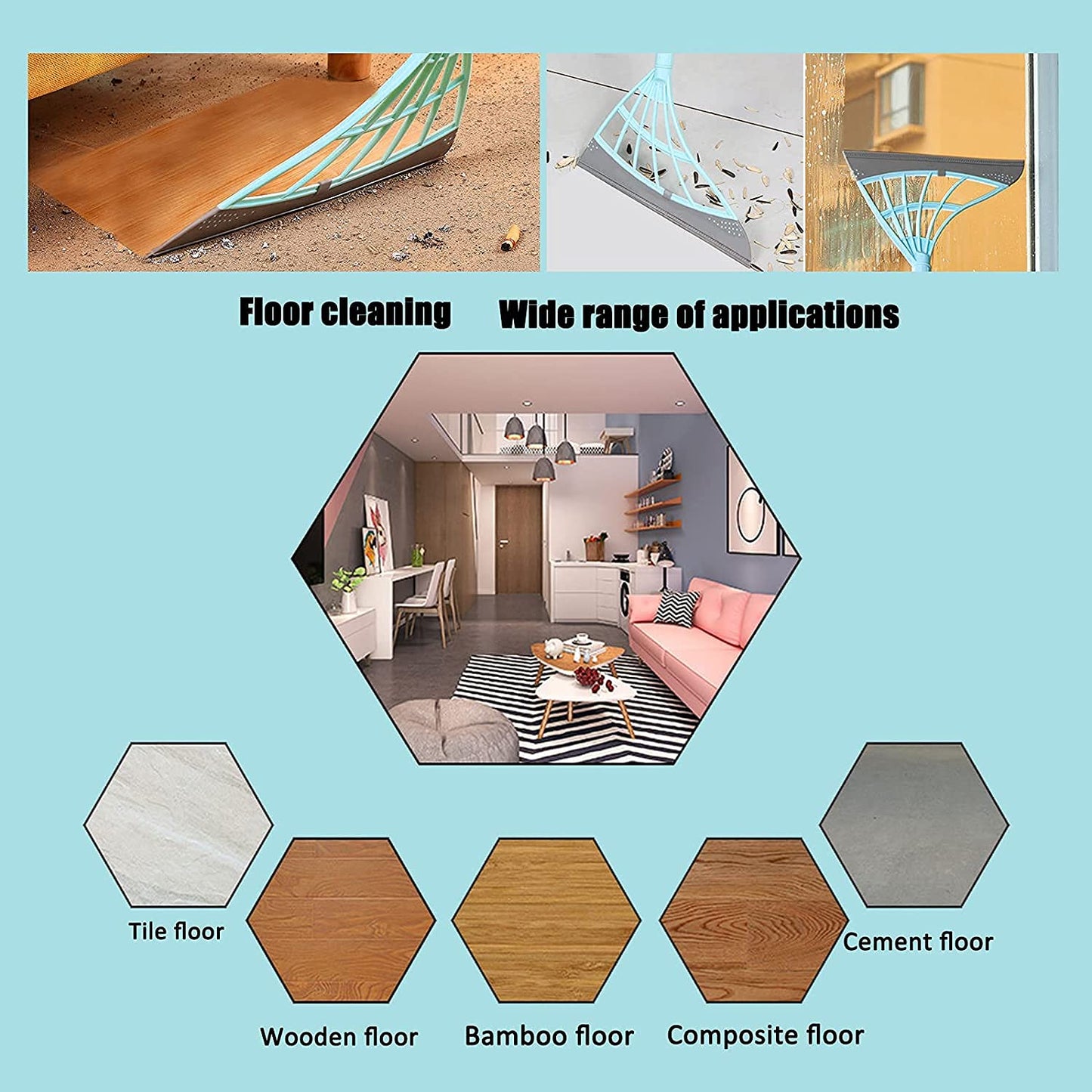 Magic Broom Wiper With Handle