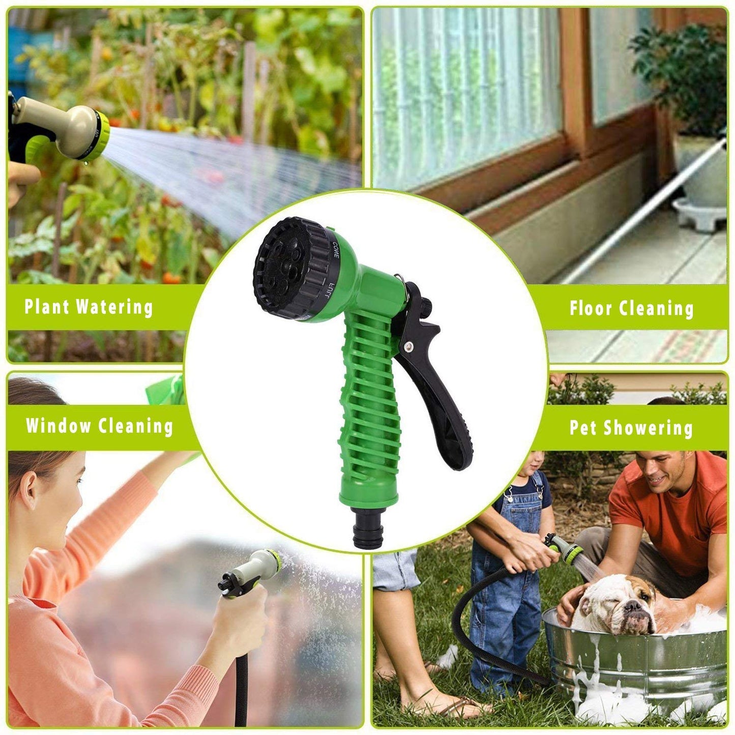 Garden Hose Nozzle Water Spray Gun 7 Pattern