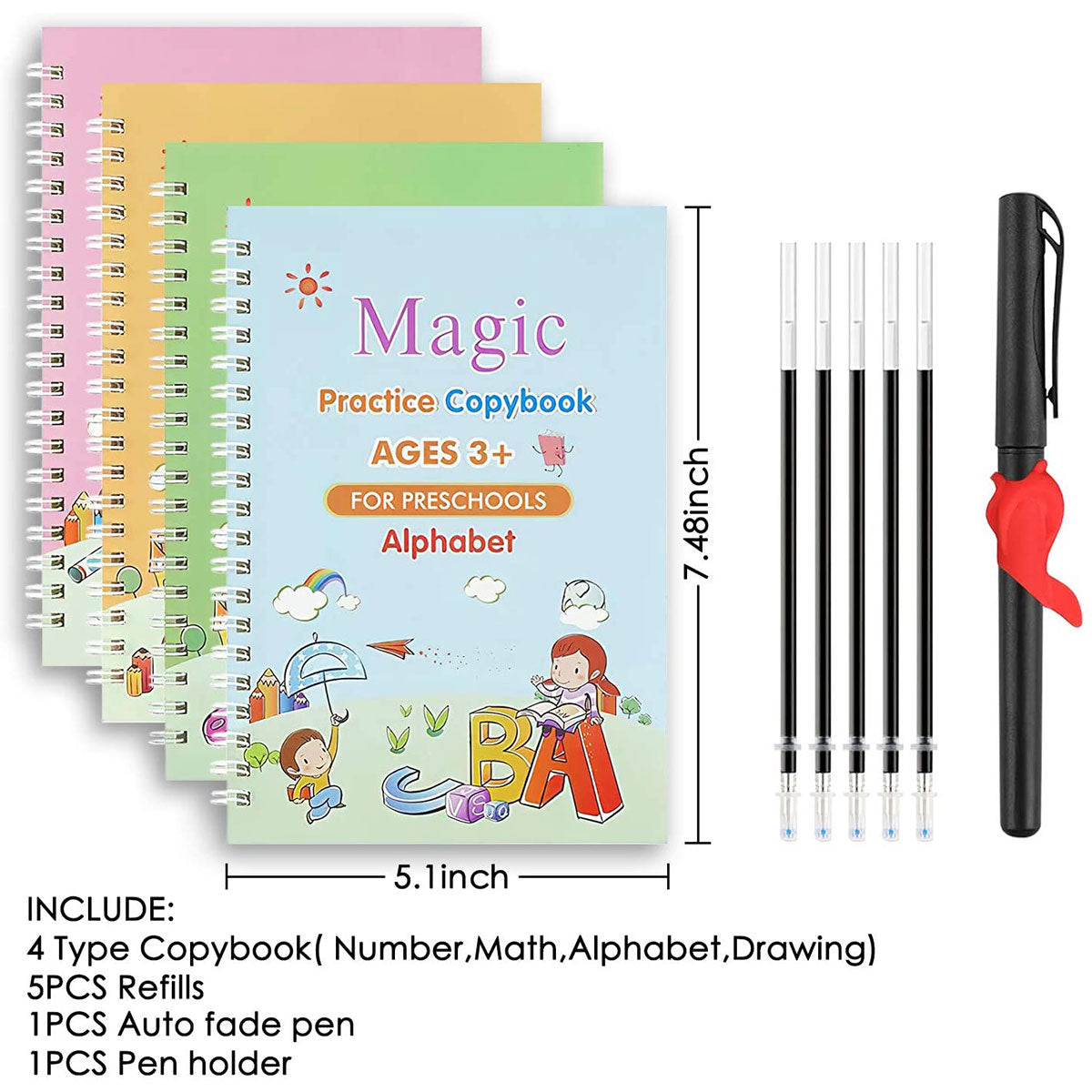 Magic Practice Copybook For Kids Set of 4
