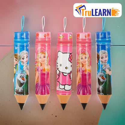 TruLearn Pencil Shaped Stationery Case Pouch - Multi Design 1 pcs include