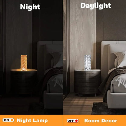 Crystal Table Lamp RGB Color Changing Night Light