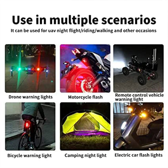 USB Rechargeable Mini LED Strobe Lights Multi-Colors