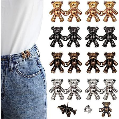 Cute Bear Jean Waist Tightener Clips – 2 Sets 🐻