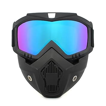 Motorcycle Goggles With Removable Face Mask