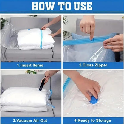 Vacum Storage Bags with Hand Pump (Pack of 5)