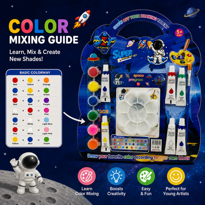 🚀 Space Theme Painting & Art Set – Creative Fun for Kids