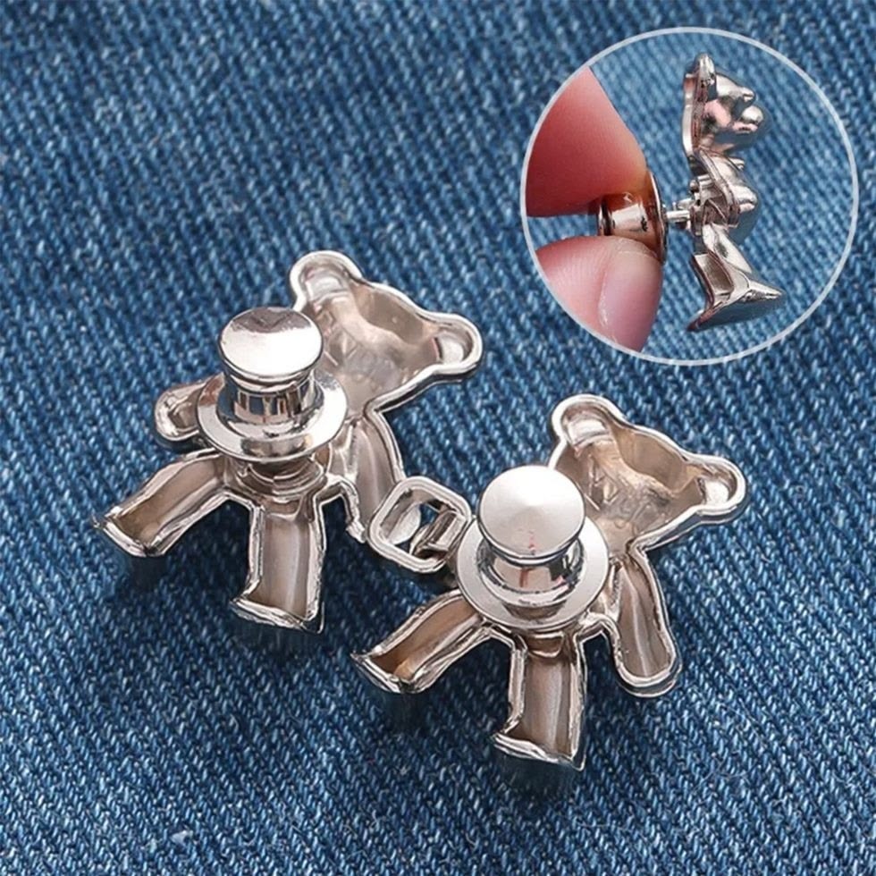 Cute Bear Jean Waist Tightener Clips – 2 Sets 🐻