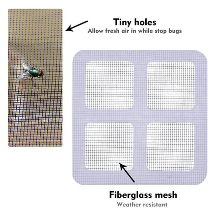 Window Screen Mesh Hole Repair Patch (10×10 CM / 10 Pcs Set)