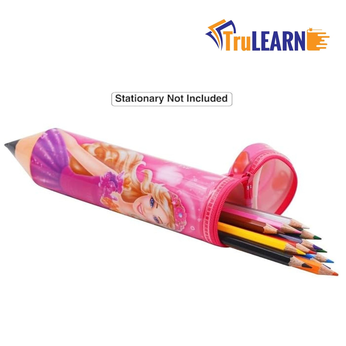 TruLearn Pencil Shaped Stationery Case Pouch - Multi Design 1 pcs include