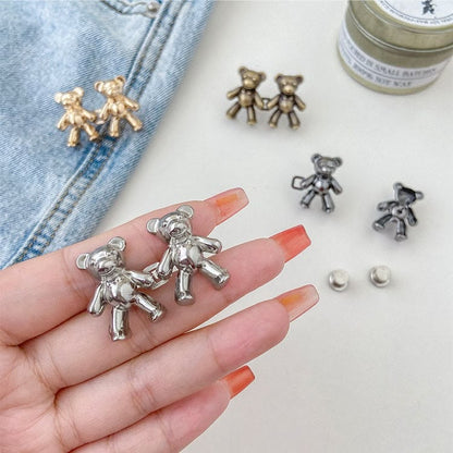 Cute Bear Jean Waist Tightener Clips – 2 Sets 🐻