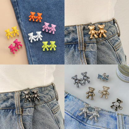 Cute Bear Jean Waist Tightener Clips – 2 Sets 🐻