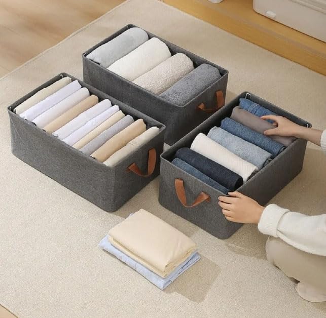 Foldable Storage Basket with Handles