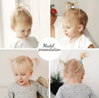 Seamless Cotton Toddler Hair Ties for Girls and Kids