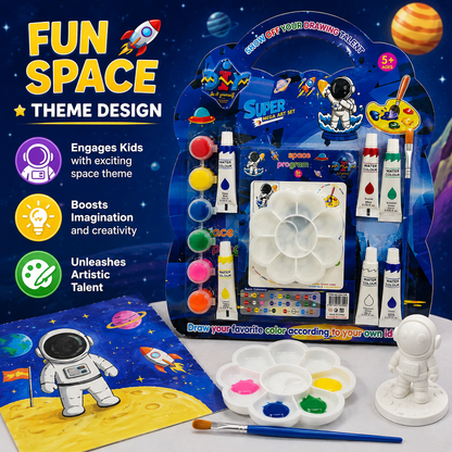 🚀 Space Theme Painting & Art Set – Creative Fun for Kids