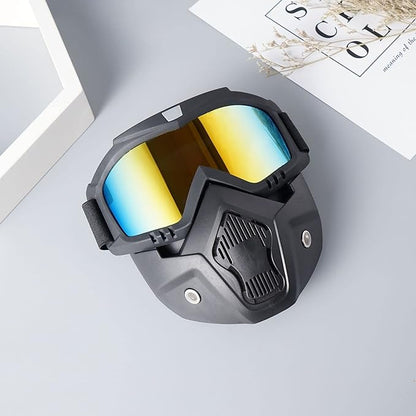 Motorcycle Goggles With Removable Face Mask